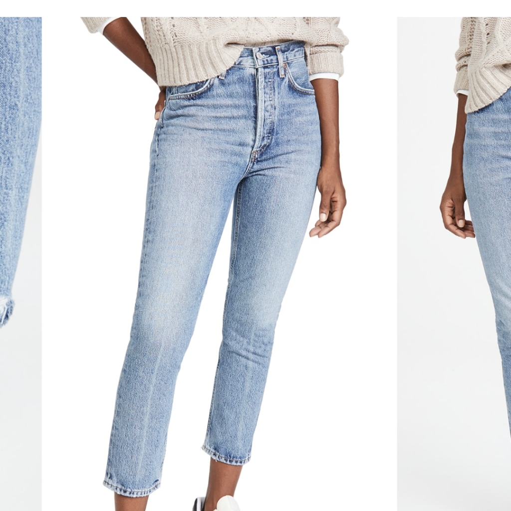 Agolde Riley High Rise Crop Emulsion Sz 24